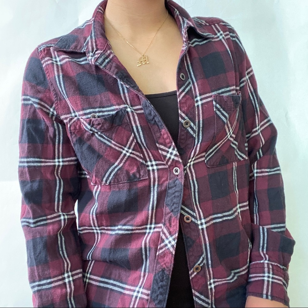 burgundy plaid flannel | Pacsun | LA Hearts